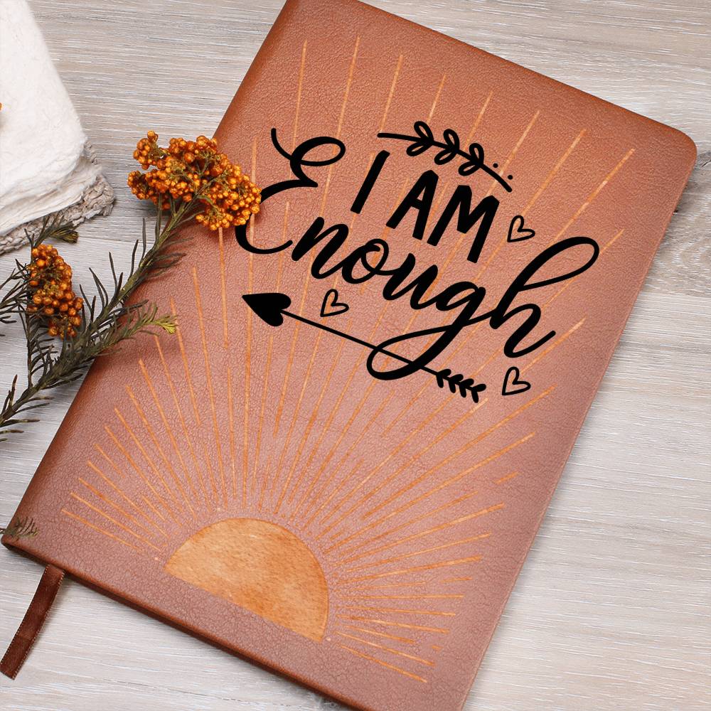 I am Enough Leather Journal