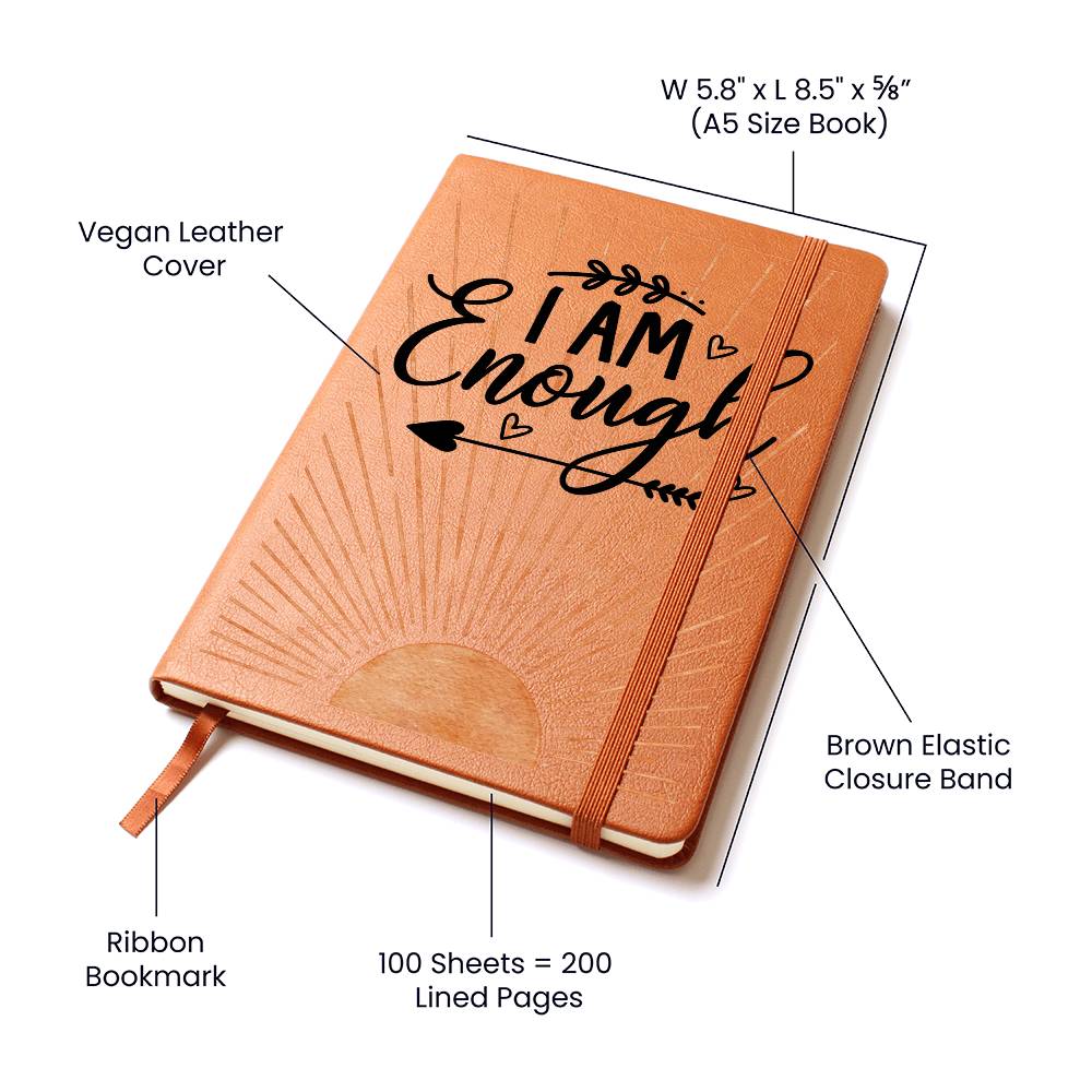I am Enough Leather Journal