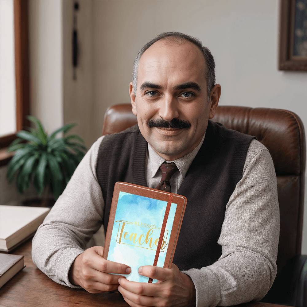 Blessed Teacher Leather Journal